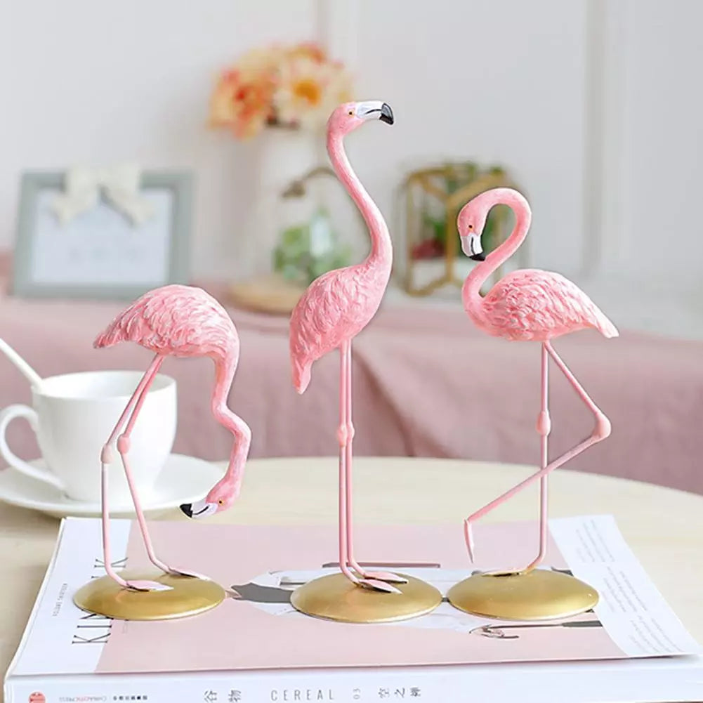 Miniature Flamingo Figurine Decor