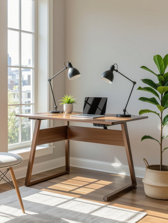 adjustable height corner desk