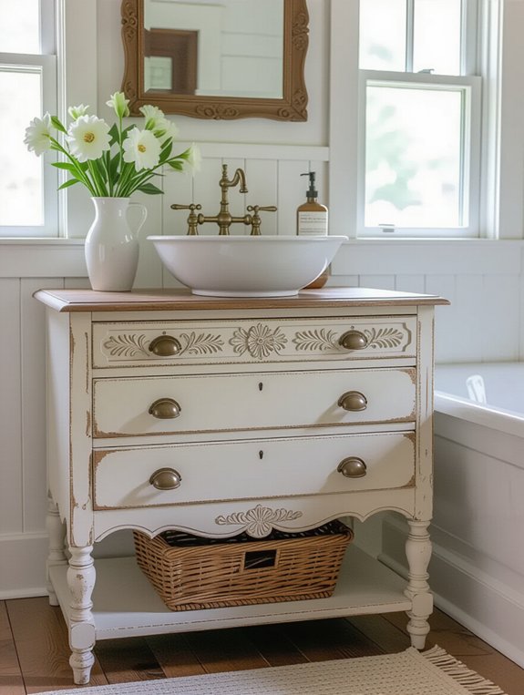 antique dresser bathroom vanity