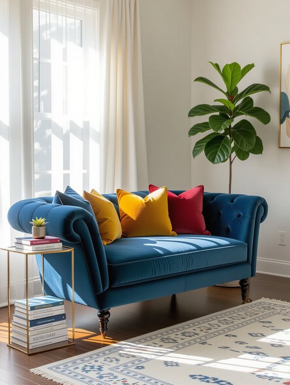 artful book and accessory arrangement