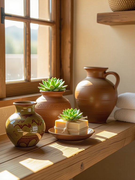 artisanal soap and pottery