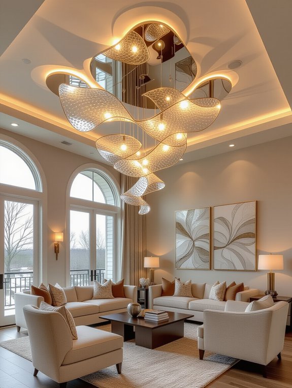artistic ceiling light statement