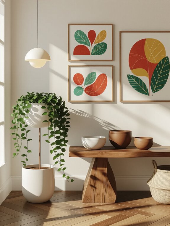 artistic dining room display