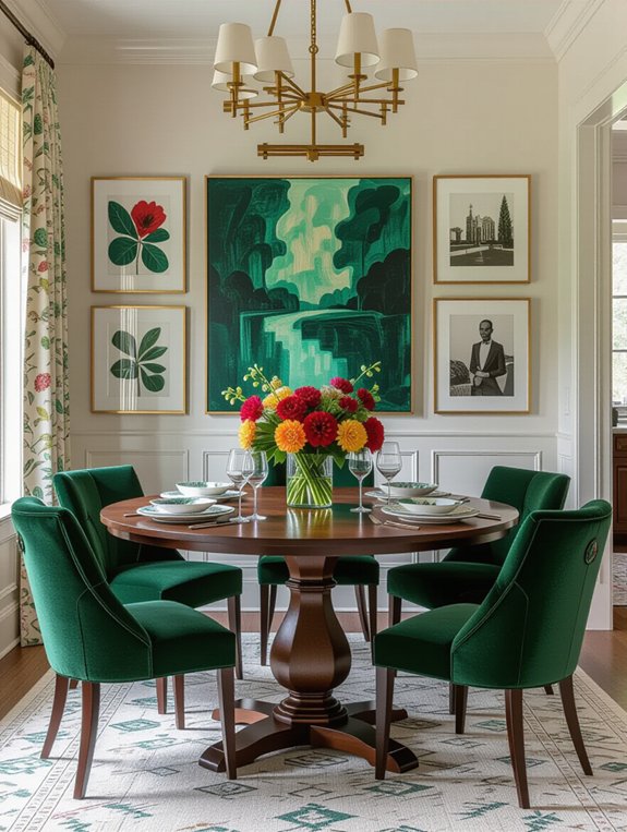 artistic gallery wall display