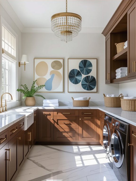 artistic laundry room decor