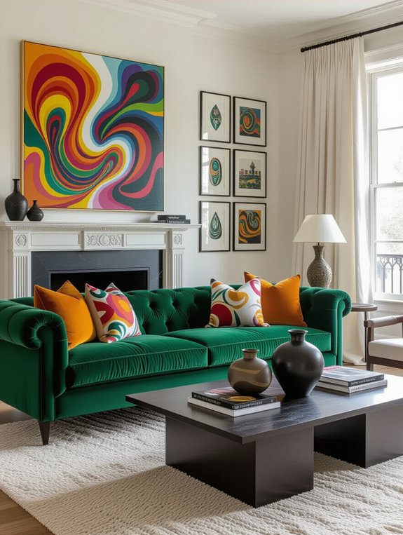 artistic vintage living room accents