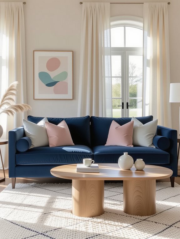 balanced pastels and neutrals