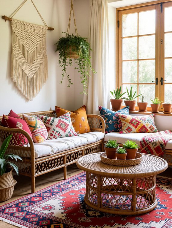 bohemian decor with accessories