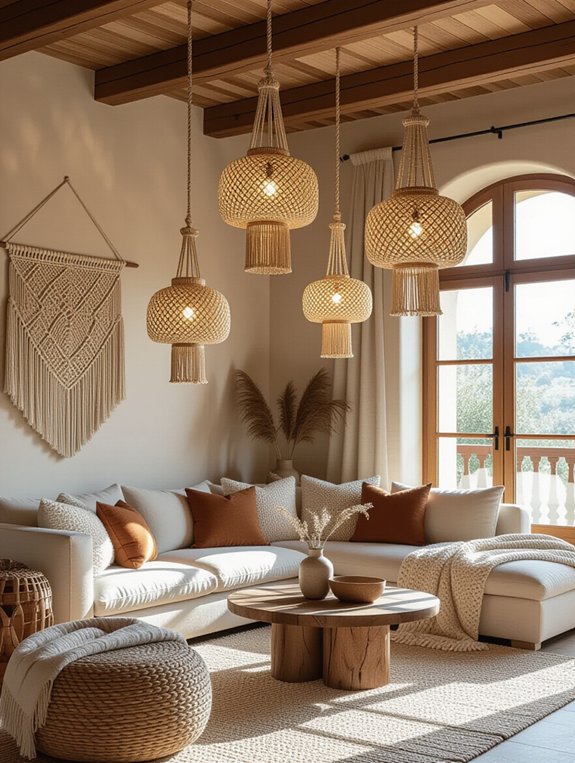 bohemian macram ceiling accent