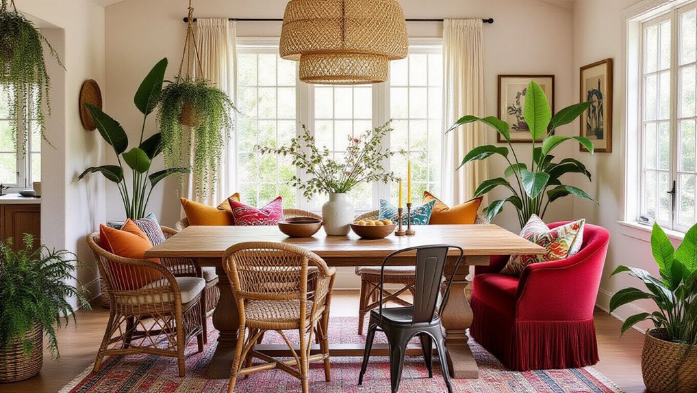 bohemian style dining room ideas