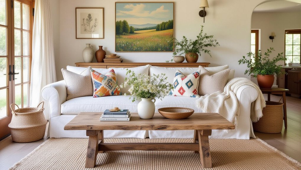 boho farmhouse living room inspiration