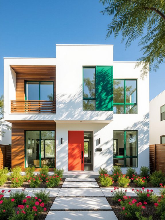 bold accents enhance decor