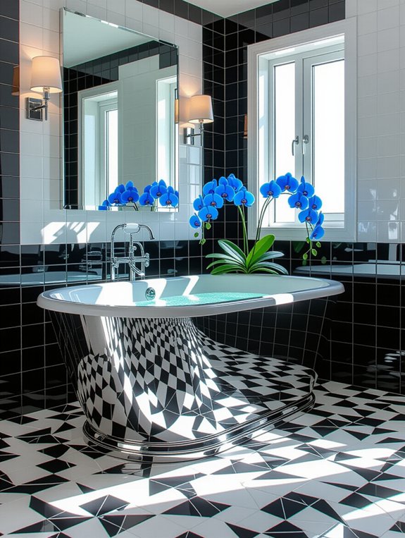 bold accents in monochrome