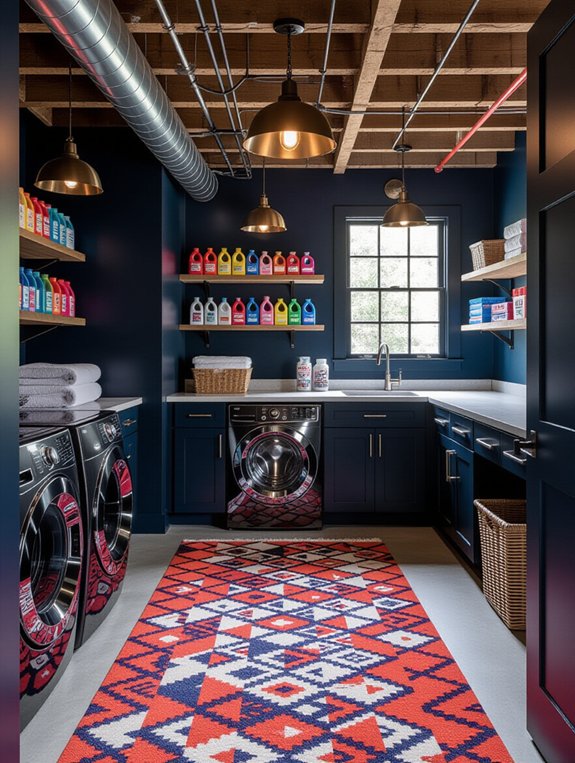 bold basement color ideas