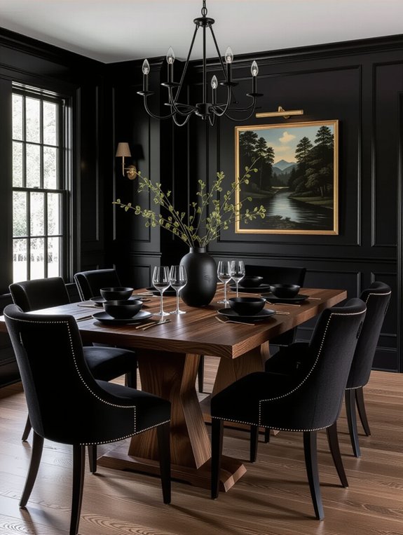 bold black dining tables
