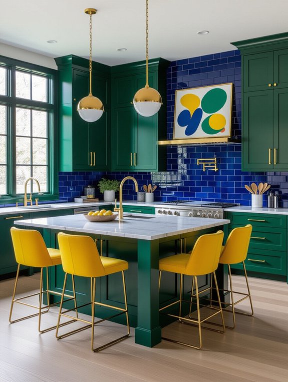 bold color pantry design