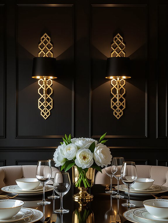 bold elegant dining lighting