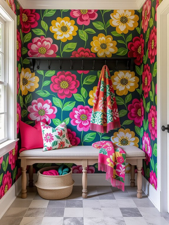 bold floral print transformation