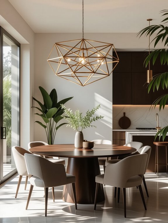 bold geometric dining fixtures