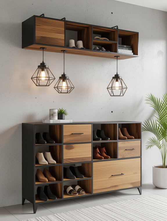 bold industrial entryway design