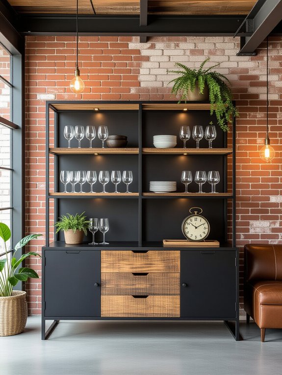 bold industrial hutch design