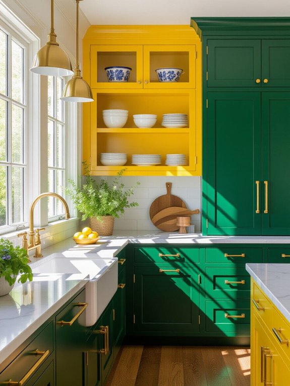 bold kitchen cabinet colors