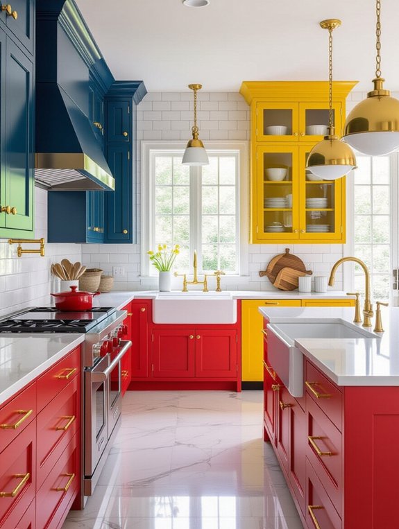 bold kitchen color blocking