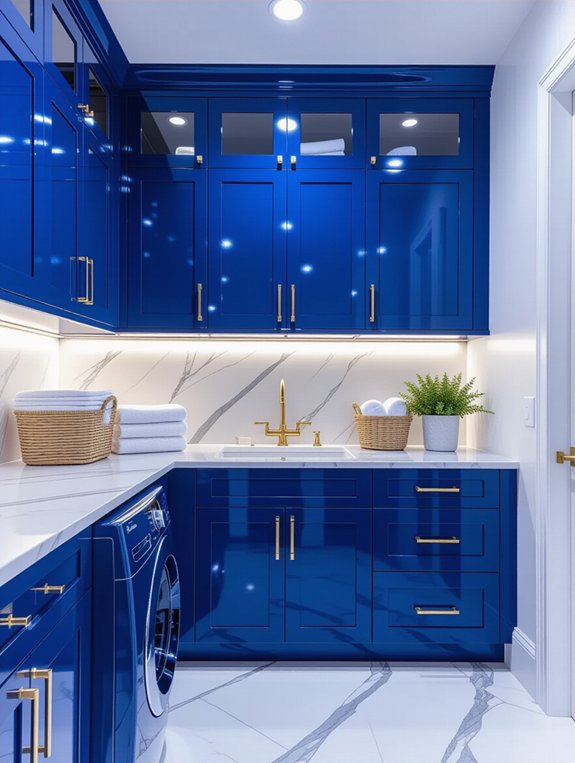 bold royal blue laundry transformation
