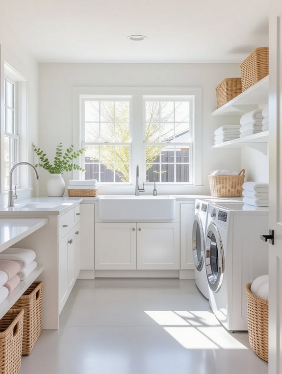 bright airy laundry room