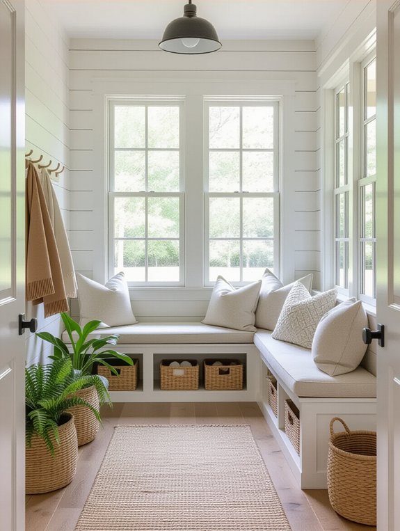 bright airy mudroom transformation