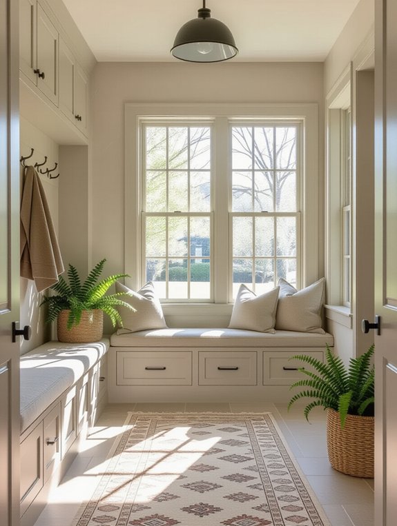 bright airy organized entryway