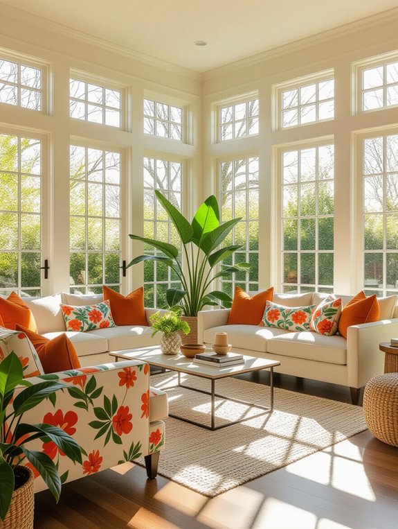 bright cozy sunroom retreat