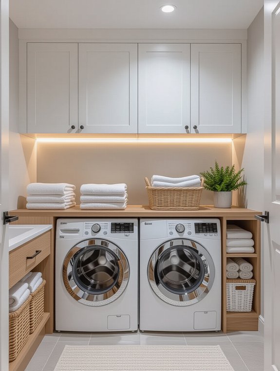 cabinets above laundry appliances