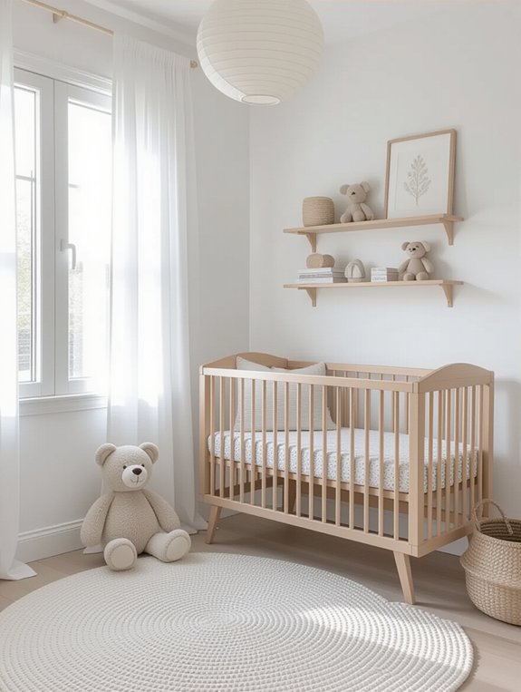 calm serene minimalist nursery
