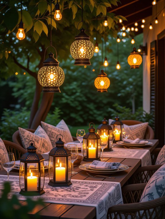 candle lanterns create romance