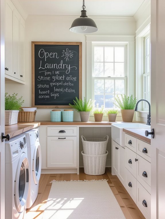 chalkboard wall laundry ideas