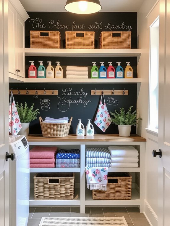 chalkboard wall laundry ideas