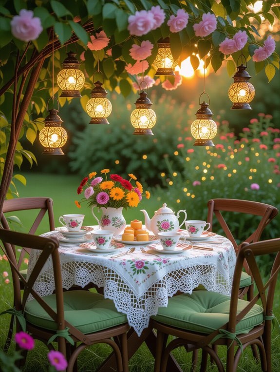 charming garden lantern ambiance