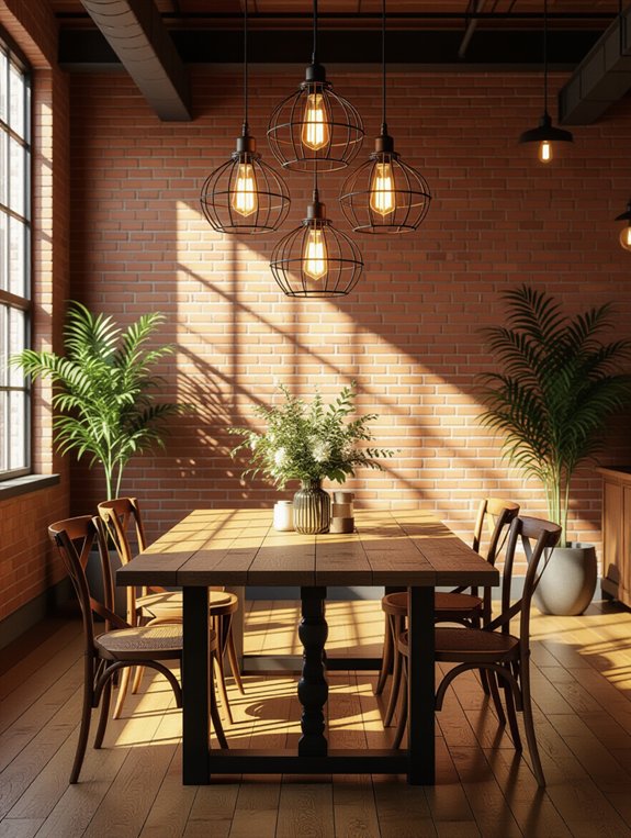 charming industrial cage lighting