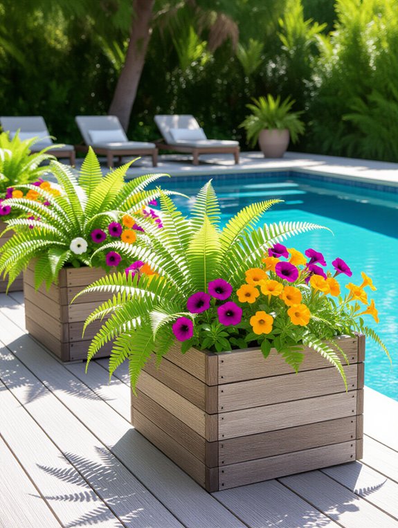 charming natural wooden planters