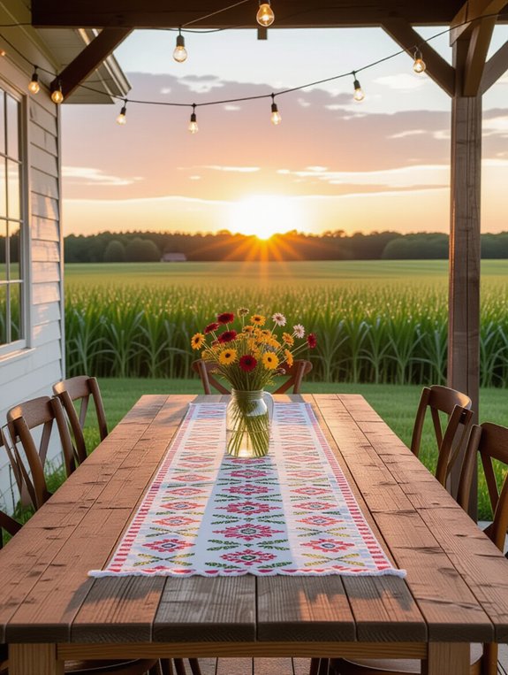 charming outdoor farmhouse table