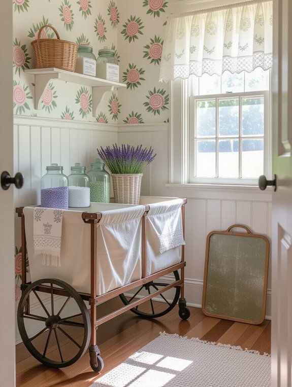 charming vintage laundry carts