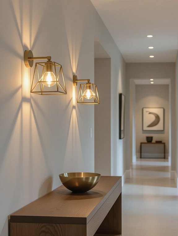 charming wall mounted lanterns enhance