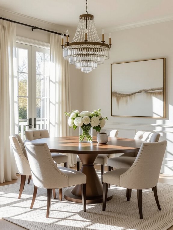 chic dining room window treatments