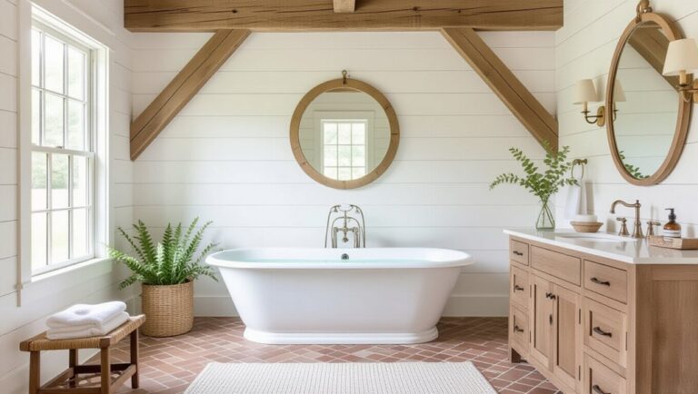 chic farmhouse bathroom designs