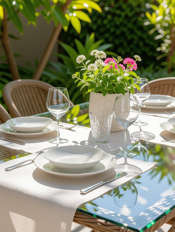 chic outdoor entertaining table