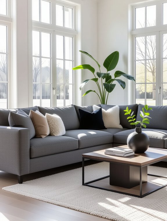 chic sofa inviting atmosphere
