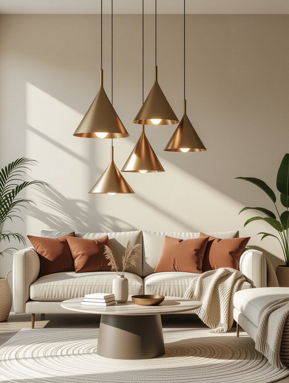 chic tapered cone pendants