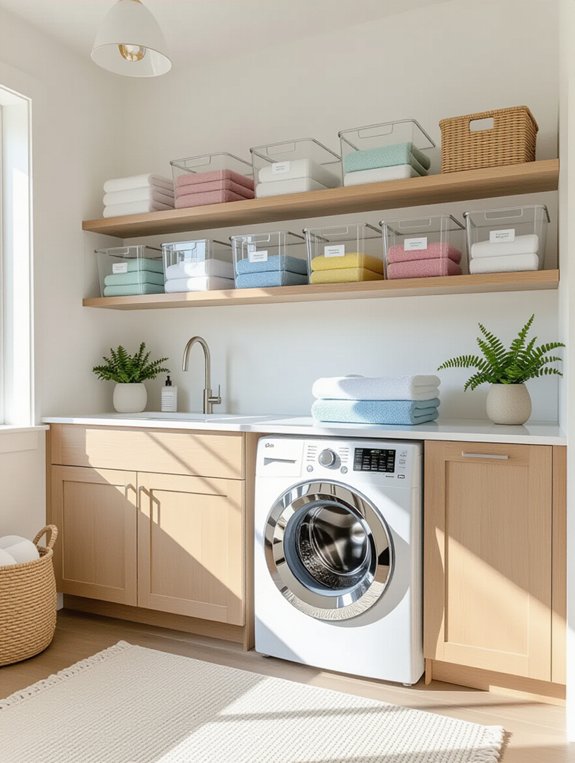 clear containers enhance organization