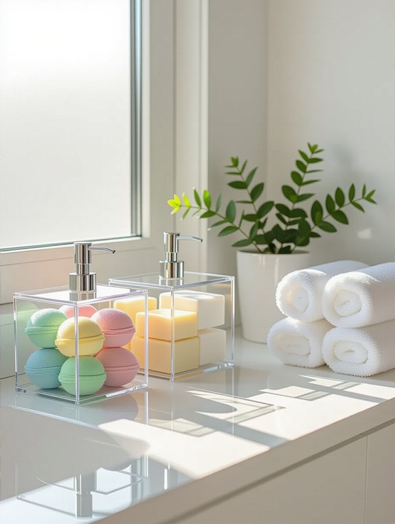 clear containers for organization